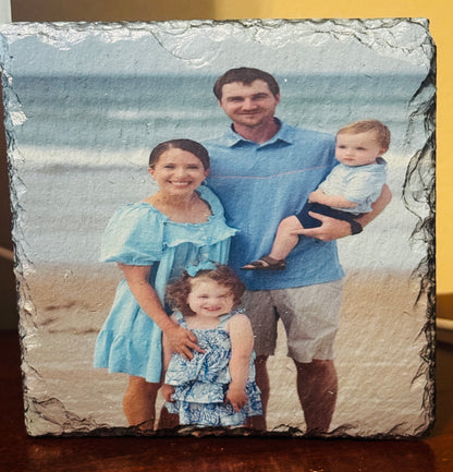 Custom Slate Coasters—Personalized Drink Coasters for Home and Winery Gifts