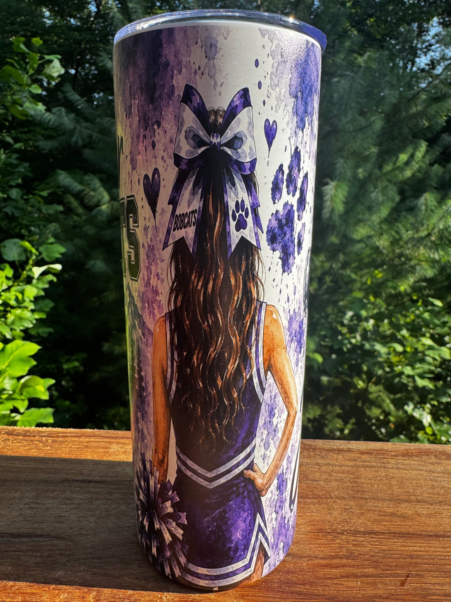 Personalized Cheerleader Tumbler | Custom School Colors, Mascot & Name | Cheer Team Gift