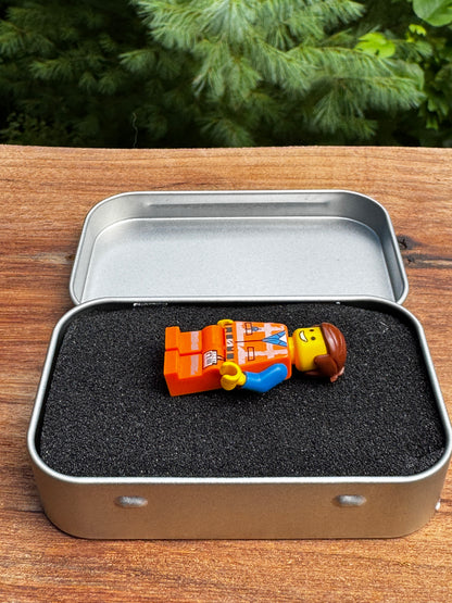 Personalized UV Printed LEGO® Minifigure Pocket Case | Metal Storage Tin