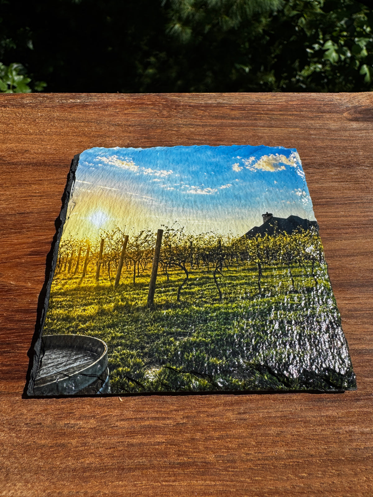 Custom Slate Coasters—Personalized Drink Coasters for Home and Winery Gifts