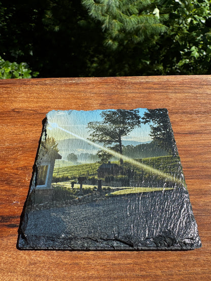 Custom Slate Coasters—Personalized Drink Coasters for Home and Winery Gifts