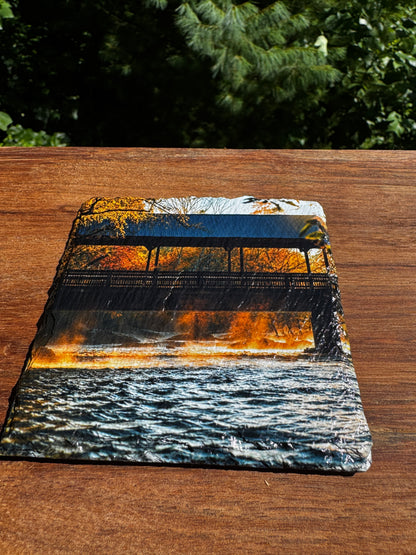 Custom Slate Coasters—Personalized Drink Coasters for Home and Winery Gifts