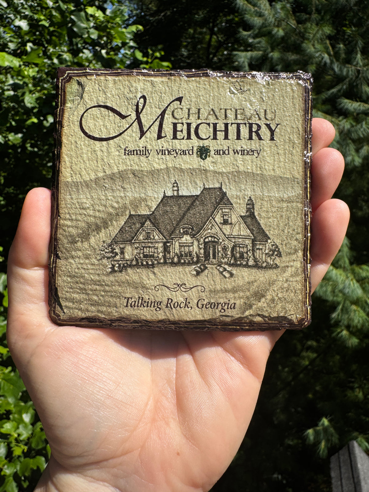 Custom Slate Coasters—Personalized Drink Coasters for Home and Winery Gifts