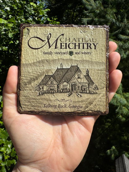 Custom Slate Coasters—Personalized Drink Coasters for Home and Winery Gifts