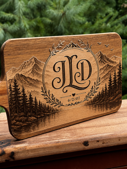 Personalized Acacia Charcuterie Serving Board